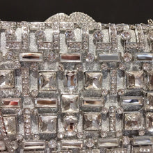 将图片加载到图库查看器，Silver Crystal Clutch Rhinestone
