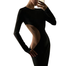 تحميل الصورة في معرض عارض ، Black Hollow Dresses Slim Sexy
