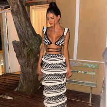 تحميل الصورة في معرض عارض ، Striped Knitted Beach Skirt Sets
