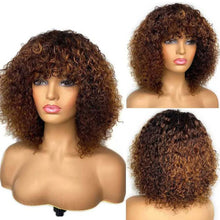 Charger l&#39;image dans la galerie, Brown color Short Pixie Curly
