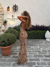 Load image into Gallery viewer, Elegant Women Halter Lace Leopard
