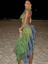 Load image into Gallery viewer, Maxi Dresses Halter Green Elegant
