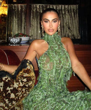 将图片加载到图库查看器，Maxi Dresses Halter Green Elegant
