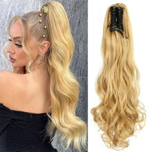 Cargar imagen en el visor de la galería, Synthetic Long Straight Claw Clip On Ponytail
