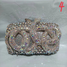 将图片加载到图库查看器，Silver Rhinestone Crystal Clutch
