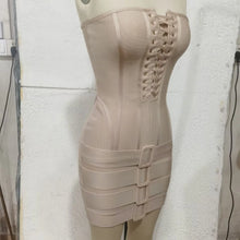 Load image into Gallery viewer, Sexy Strapless Laced-up Bodycon
