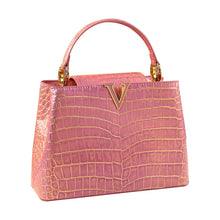 Charger l&#39;image dans la galerie, Crocodile Pattern Leather Small Tote
