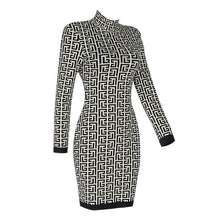 Load image into Gallery viewer, Bodycon Chic Geometric Jacquard
