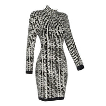 تحميل الصورة في معرض عارض ، Bodycon Chic Geometric Jacquard
