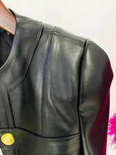Cargar imagen en el visor de la galería, Black PU Leather Jacket Skirt 2024
