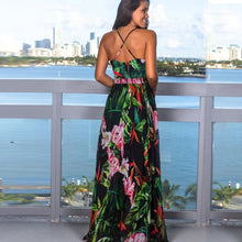 将图片加载到图库查看器，Print Maxi Dress Women Beach
