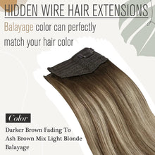 Cargar imagen en el visor de la galería, Human Hair Extension Wire Natural
