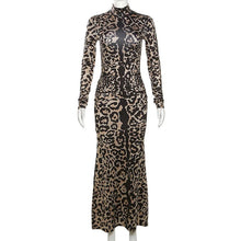 Charger l&#39;image dans la galerie, Leopard Print Sexy Maxi Dress Bodycon
