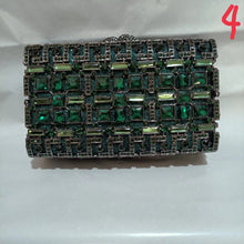 Load image into Gallery viewer, Silver Crystal Clutch Rhinestone
