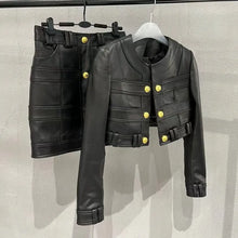 Cargar imagen en el visor de la galería, 2023 Natural Leather 100% Sheepskin Leather Outfit
