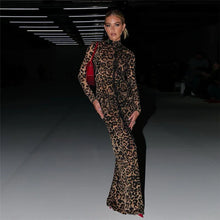 将图片加载到图库查看器，Leopard Print Sexy Maxi
