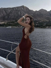 Charger l&#39;image dans la galerie, Sexy Beach See Through Maxi Slit Bodycon
