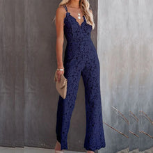 Load image into Gallery viewer, Sexy Lace Hollow V-Neck Jumpsuit
