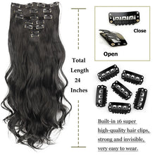 Cargar imagen en el visor de la galería, 16 Clips 7Pcs/Set Hair Extensions
