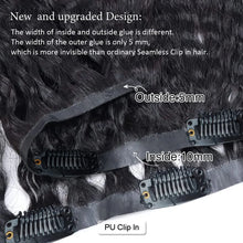 将图片加载到图库查看器，Seamless Clip In Human Hair Extensions Curly
