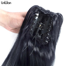 Charger l&#39;image dans la galerie, Synthetic Long Straight Claw Clip On Ponytail
