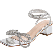 تحميل الصورة في معرض عارض ، Star Style Crystal Women Sandals Luxury Rishones Bowknot Summer Wedding Shoes High High Cladiator Sandals Party Prom Shoes
