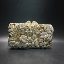 Charger l&#39;image dans la galerie, Gold Pochette Soiree Crystal bag
