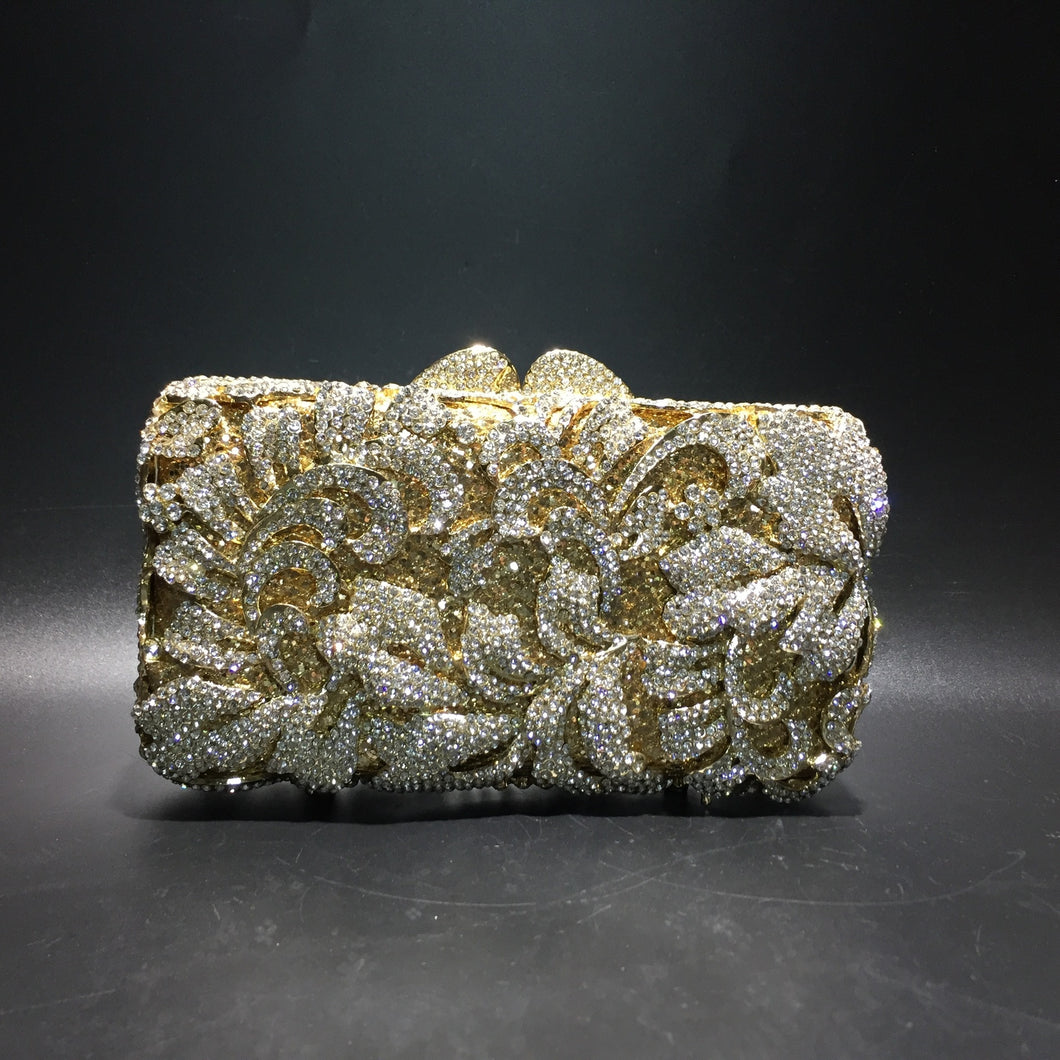 Gold Pochette Soiree Crystal bag