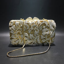 Cargar imagen en el visor de la galería, Gold Pochette Soiree Crystal bag
