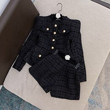 Load image into Gallery viewer, HIGH QUALITY Tweed Jacket Shorts Set
