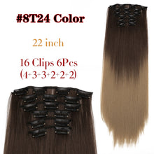 Cargar imagen en el visor de la galería, Synthetic 22Inch Clip Extensions 16 Clips
