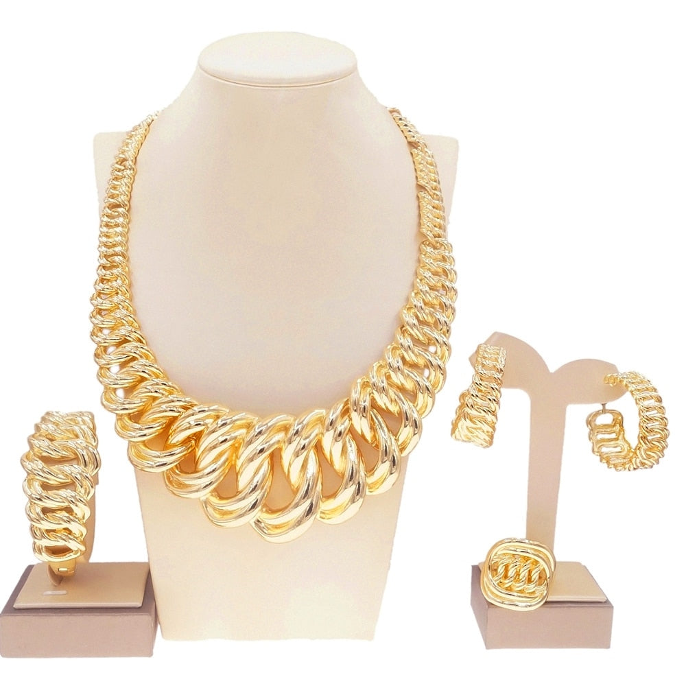 Italian Golden Jewelry Set