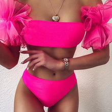 تحميل الصورة في معرض عارض ، In-X Mesh Shuffle Swimsuit Female Sexy Bandeau Bikini 2021
