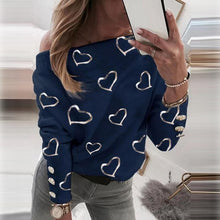Load image into Gallery viewer, Lady Feather Pattern Print Short Sleeve Blouse
