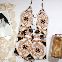 Load image into Gallery viewer, Gold floral Swimsuit
