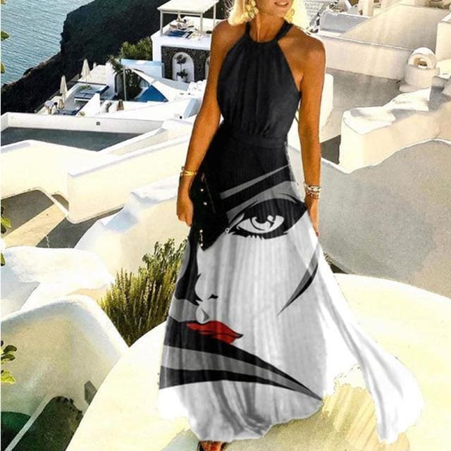 Abstract Art Print Dress - Jane's Island