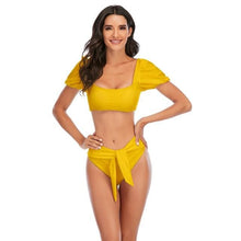 Load image into Gallery viewer, Solid Color Tankini Sport Bandeau Swimsuit
