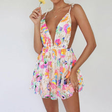 تحميل الصورة في معرض عارض ، Sleeveless Floral Sequined Pink Sexy Party Dress - Jane&#39;s Island
