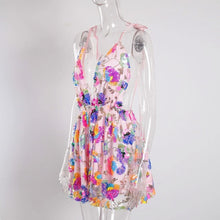 Charger l&#39;image dans la galerie, Sleeveless Floral Sequined Pink Sexy Party Dress - Jane&#39;s Island
