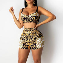 Load image into Gallery viewer, Fashion Print Cami Top &amp; Short Sets Summer 2 Piece Outfits
