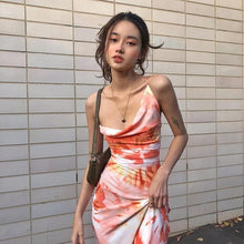 Load image into Gallery viewer, Cryptographic Tie Dye Print Fashion Sexy Backless Lace Up - Jane&#39;s Island
