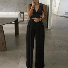 Load image into Gallery viewer, Elegant Office Lady Wide Leg Jumpsuit - Jane&#39;s Island
