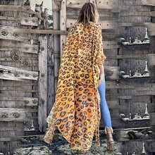 Load image into Gallery viewer, 2021 Boho Sexy Leopard Chiffon Bathing Suit Cover-ups Plus Size - Jane&#39;s Island
