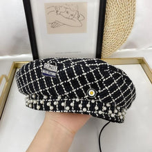 Load image into Gallery viewer, 2020 New Grid Pearl Beret Fashion Brand - Jane&#39;s Island
