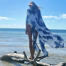 تحميل الصورة في معرض عارض ، 2021 Boho Sexy Leopard Chiffon Bathing Suit Cover-ups Plus Size - Jane&#39;s Island
