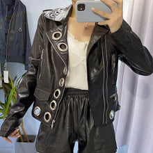 Load image into Gallery viewer, Chic Faux Leather Motorcycle
