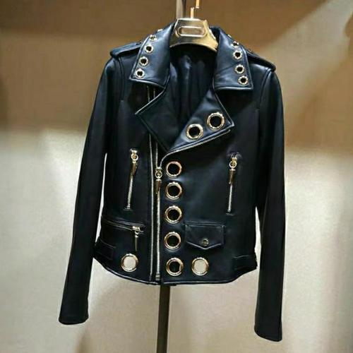 Chic Faux Leather Motorcycle