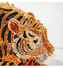Load image into Gallery viewer, Tiger Crystal Evening Clutch
